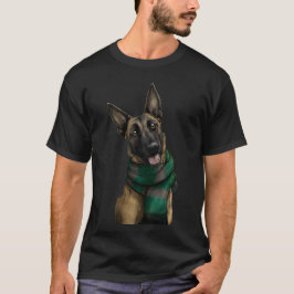 Belgian Malinois Wearing a Scarf T-Shirt