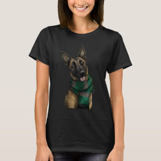 Belgian Malinois Wearing a Scarf T-Shirt