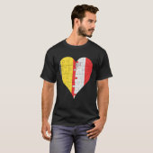 Belgian Maltese Flag Heart T-Shirt (Vorne ganz)