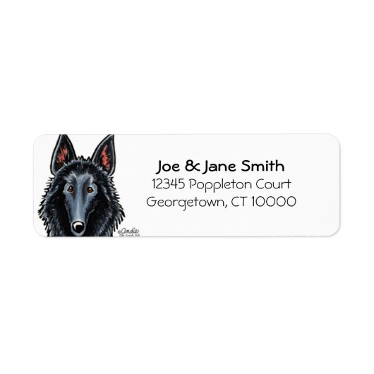 Belgian Sheepdog Face Custom Color (Vorne)