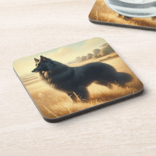 Belgian Sheepdog Getränkeuntersetzer (Linke Seite)