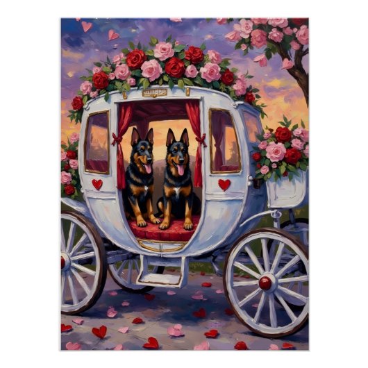 Belgian Shepherd Dog Valentine's Day Poster (Vorderseite)