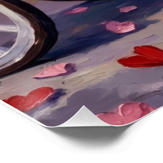 Belgian Shepherd Dog Valentine's Day Poster (Ecke)