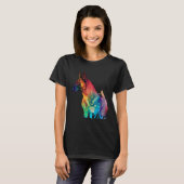 Belgian Shepherd Malinois Colorful Pop Splash T-Shirt (Vorne ganz)