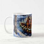 Belgian Shepherd Tervuren Christmas Boat Holiday Kaffeetasse (Links)