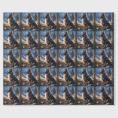 Belgian Shepherd With Christmas Lights Holiday Geschenkpapier (Flach)