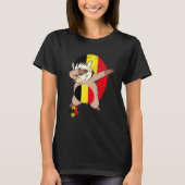 Belgian Soccer Player Belgian Flag Belgium Dabbing T-Shirt (Vorderseite)