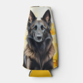 Belgian Tervuren Dog Lover and Poppies Flaschenkühler (Vorderseite)