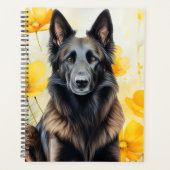 Belgian Tervuren Dog Lover and Poppies Planer (Vorderseite)