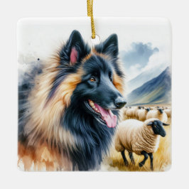 Belgian Tervuren Keramikornament