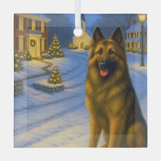 Belgian Tervuren Ornament Aus Glas (Vorderseite)