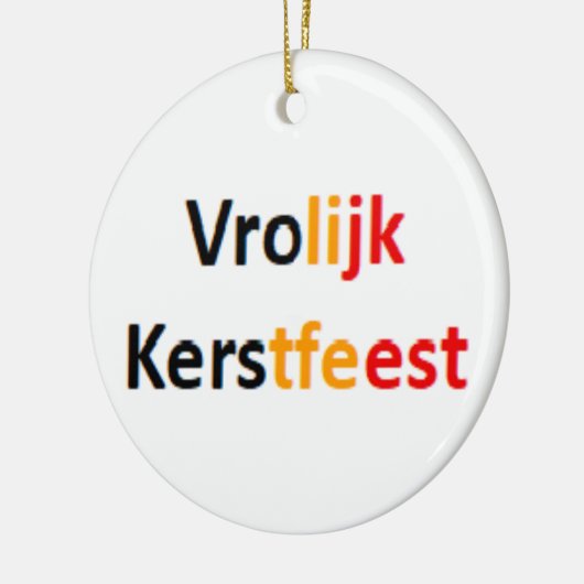 belgian vrolijk kerstfeest Ornament (Links)
