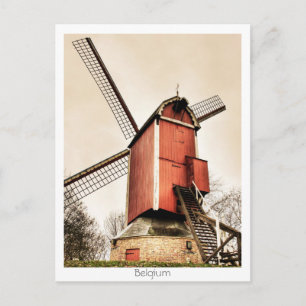 Belgian windmills postkarte