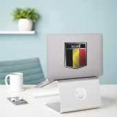 Belgien Aufkleber (Laptop auf Schreibtisch)