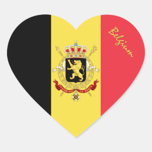 Belgien-Aufkleber, Herz, Patriotische belgische Fl Herz-Aufkleber