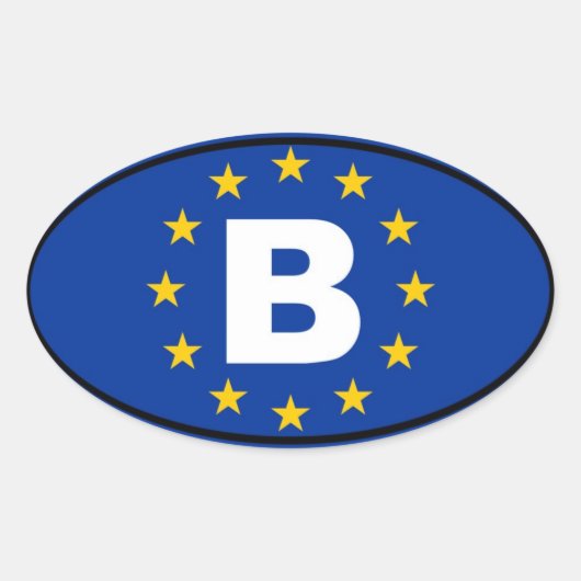 Belgien - B - Europäische Gewerkschaft Ovaler Aufkleber (Vorderseite)