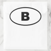 Belgien - B - Europäische Ovaler Aufkleber (Tasche)