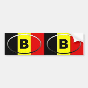 Belgien - B - Europäisches Oval Autoaufkleber