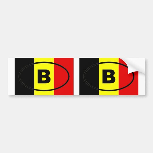 Belgien - B - Europäisches Oval Autoaufkleber (Vorne)