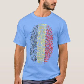 Belgien Belgien belgische Fingerabdruck-Fahne T-Shirt