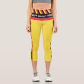 Belgien & Belgien Flag Mode, Fitness, Sport Ca Capri Leggings (Vorderseite)