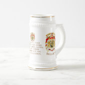 Belgien (BELGIEN) Große Wappen Personalisiert Bierglas (VorderseiteRechts)