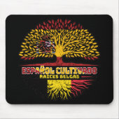 Belgien Belgien Spanien Flagge für Baumhirten Mousepad (Vorne)