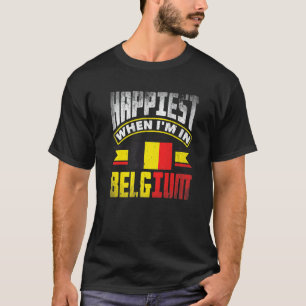 Belgien Belgier Belgische Flagge Glücklichsten Wen T-Shirt