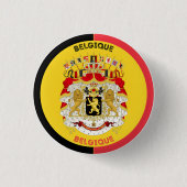 Belgien Belgique Wappen Kreisform Button (Vorderseite)