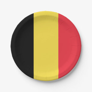 Belgien (belgische Flagge) Pappteller