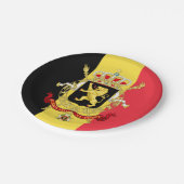 Belgien - belgische Flagge - Party, Geburtstag/Spo Pappteller (Schrägansicht)