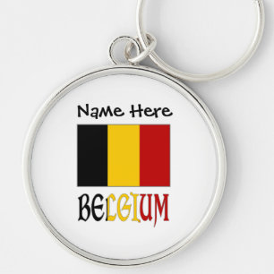 Belgien Belgische Flagge Personalisiert Schlüsselanhänger