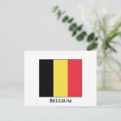 Belgien (belgische Flagge) Postkarte (Stehend Vorderseite)