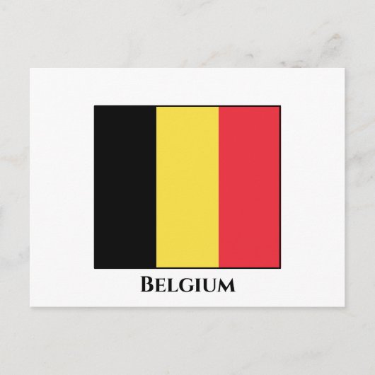 Belgien (belgische Flagge) Postkarte (Vorderseite)