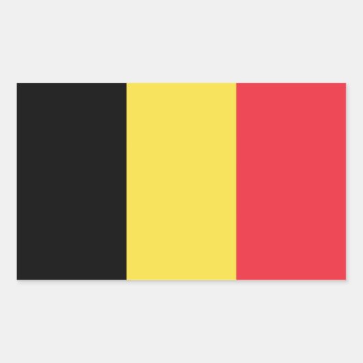 Belgien/belgische Flagge Rechteckiger Aufkleber (Vorderseite)