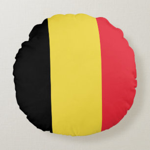 Belgien (belgische Flagge) Rundes Kissen