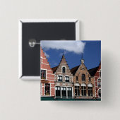 Belgien, Brugge (alias Brug oder Bruge). UNESCO 2 Button (Vorne & Hinten)