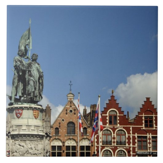 Belgien, Brugge (alias Brug oder Bruge). UNESCO Fliese (Vorderseite)