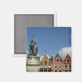 Belgien, Brugge (auch Brug oder Bruge genannt). UN Magnet (Vorderseite/Rückseite)