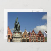 Belgien, Brugge (auch Brug oder Bruge genannt). UN Postkarte (Vorne/Hinten)