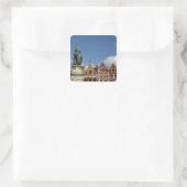 Belgien, Brugge (auch Brug oder Bruge genannt). UN Quadratischer Aufkleber (Tasche)