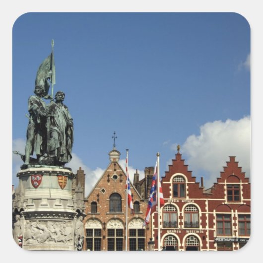 Belgien, Brugge (auch Brug oder Bruge genannt). UN Quadratischer Aufkleber (Vorderseite)
