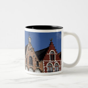 Belgien, Brugge (auch Brug oder Bruge). UNESCO 2 Zweifarbige Tasse