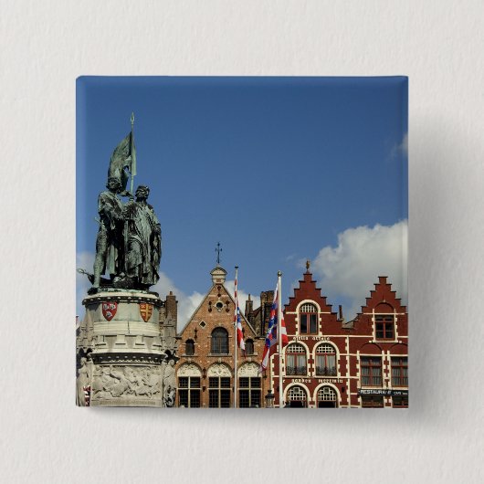 Belgien, Brugge (auch Brug oder Bruge). UNESCO Button (Vorderseite)