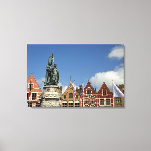 Belgien, Brugge (auch Brug oder Bruge). UNESCO Leinwanddruck