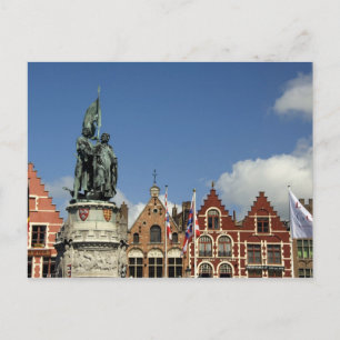 Belgien, Brugge (auch Brug oder Bruge). UNESCO Postkarte