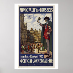 Belgien Brüssel 4. Offizielle Handelsmesse Poster