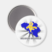 Belgien Brüssel Flaggenplan 2.0 Magnet (Vorderseite/Rückseite)