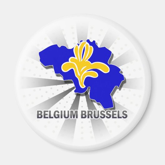 Belgien Brüssel Flaggenplan 2.0 Magnet (Vorne)