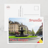Belgien - Brüssel - Place Rouppe - Postkarte (Vorne/Hinten)